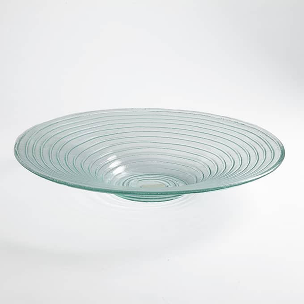 Round Recycled Green Glacier Bowls