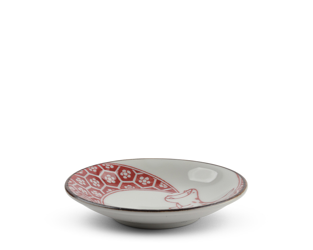 Imari-Style Dino Small Plate Akaenryu