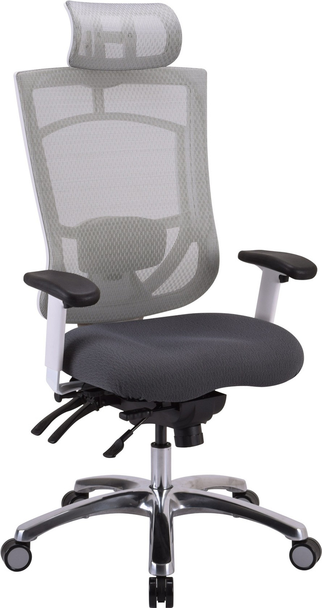CoolMesh Pro Plus Executive High Back Chair Grey Fabric with Headrest