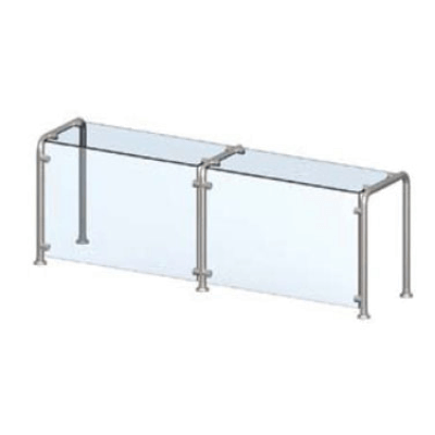 Vollrath 98650 Contemporary Breath Guard Cafeteria with Top Shelf