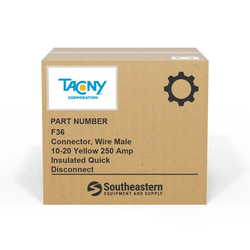 Tacony - F36 - Connector, Wire Male 10-20 Yellow 250 Amp Insulated Quick Disconnect