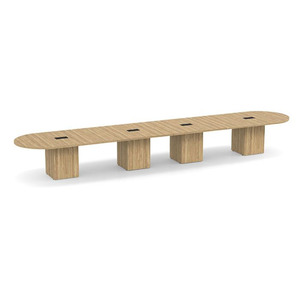 CUBRT3240N - 20 ft. Classic Racetrack Conference Table with Cube Base