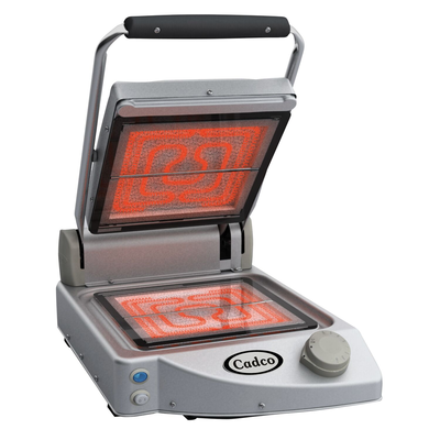 Cadco CPG-10FC(120) Single Clamshell Grill Clear Glass-Ceramic G