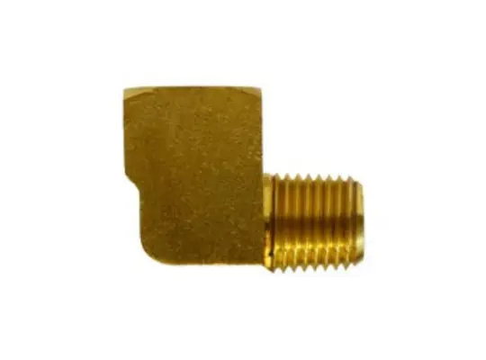 90-deg Barstock Street Elbow, 1/2-in Male NPT x 1/2-in Female NPT, Brass