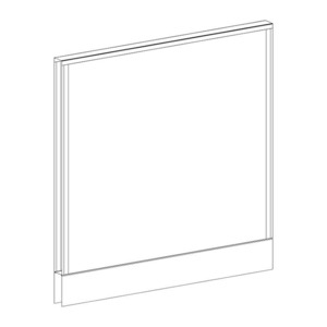 P3942 NON-POWER Webb Panel - 39"H x 42"W Aspen Fabric, Silver 