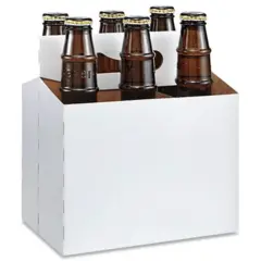 6 PACK BEER BOTTLE HOLDER, WHITE 140/CASE