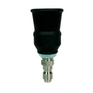 MTM Hydro Black NH35 Nozzle with Guard, Size 2.0, 25° Spray Pattern, 1/4" SS Plug