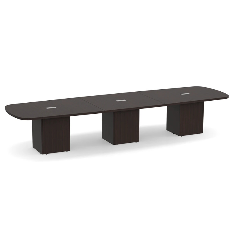 Arena Conference Table 14 Ft with Cube Base - Espresso