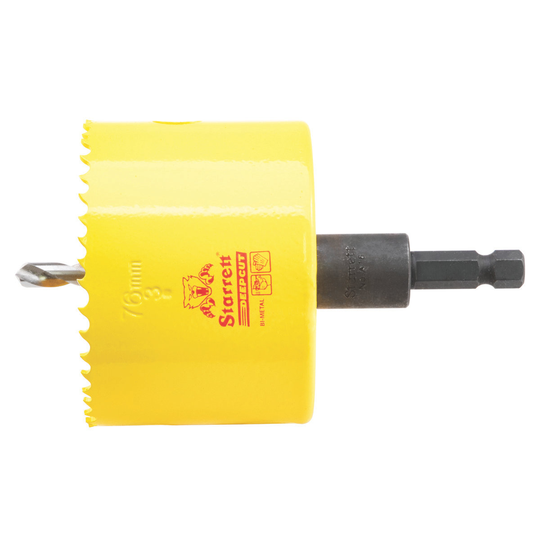 STARRETT ADCH0300 3'' (76mm) NVP Deep Cut Bi-Metal Hole Saw with Arbor