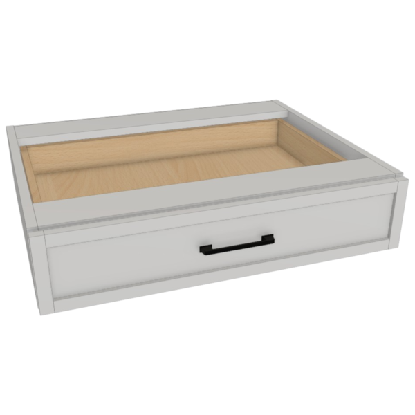 Fresno Pure White Box  Vanity Knee Drawer Kit - 30"W x 21"D x 7 1/4"H