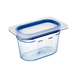 Araven 74011 GN 1/9 h.100mm / 4" Blue Gastronorm Food Pan, 0.9 L
