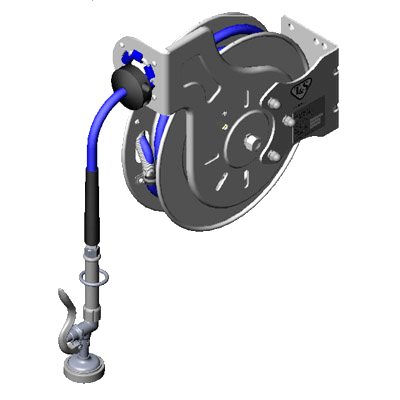T&S Brass B-7132-01M Hose Reel System Open