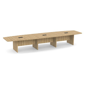 16ft Boat Shape, slab base Conference Table: ASPEN 