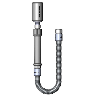 T&S Brass B-0020-HC Hose 20" Flexible Stainless Steel with Fan Jet Spray Head