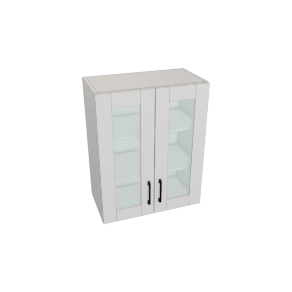 Hampton Pure White Box  Glass Door Wall Cabinet Kit - 24”x 30” X 13”