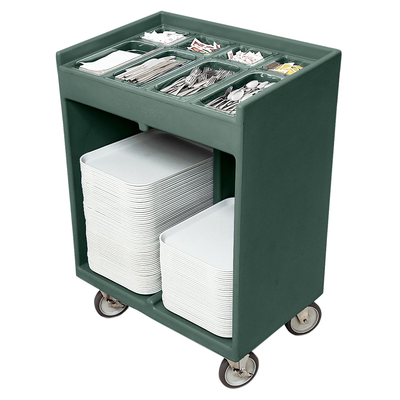 Cambro TC1418192 Tray & Silver Cart Top Compartments Hold Flatwa
