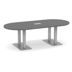 8ft Racetrack, Palmer base Conference Table: NEWPORT GRAY PALRT3136NNPGBRU