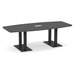 PALBS4236N BLACK- 8 ft. Classic Boat Shape Conference Table with Black Palmer Base
