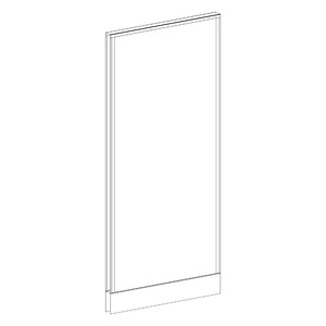 P6730 NON-POWER Webb Panel - 67"H x 30"W Aspen Fabric, Silver