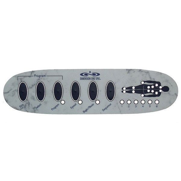 Dimension One Sequencer 6-Button Overlay 01560-355