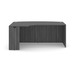 PL177L 71" LEFT BOWFRONT PORKCHOP- COASTAL GRAY