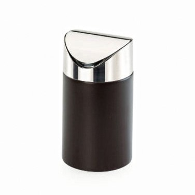 Cal-Mil 1717-96 5" dia. x 7"H Midnight Bamboo Trash Bin