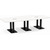 10' Classic Boat Shape Conference Table with Palmer Base - White Top, Black Base