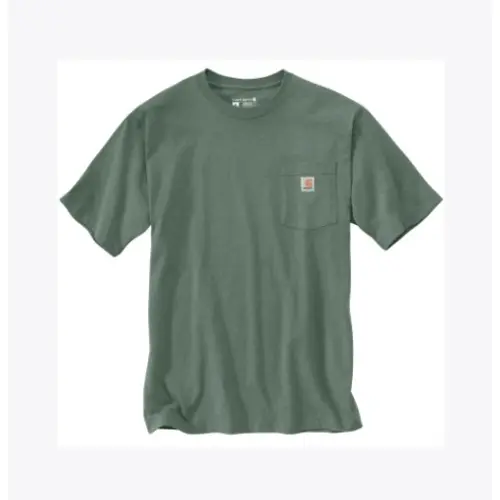 CARHARTT K87 - Workwear Short Sleeve T-Shirt - Green Slate Heather