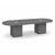 10' Classic Racetrack Conference Table with Cube Base - Coastal Gray