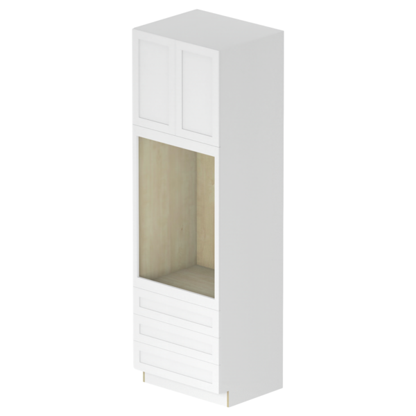 Providence Pure White Box Oven Cabinet Kit - 30"X 84”H X 24”D