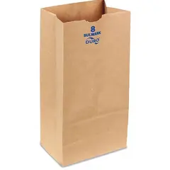 8# HEAVY 57# GROCERY BAG, 6-1/8 X 4-1/8 X 12-7/16, DURO BULWARK, 500/BD   30908