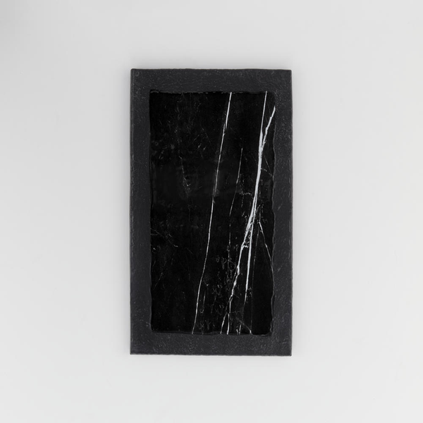 Dual-Tone Marble Melamine Serving Platters