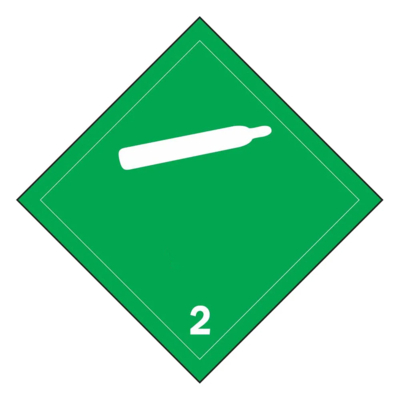 Non-Toxic Gas Placard - 10-3/4" x 10-3/4" - Adhesive Vinyl - Class 2.2