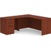 CLALD1005L- Left-Handed Classic L-Shape Workstation 66" W x 24" D with 42" Return and Box/Box/File Pedestal- Cherry