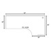 PL182R 71" PORKCHOP CREDENZA-RIGHT- MAPLE