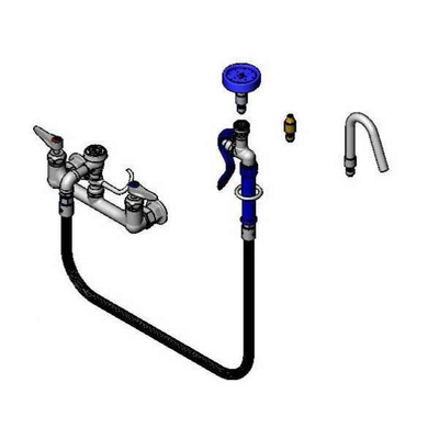 T&S Brass B-2312-CR Pot Filler Faucet Wall Mount