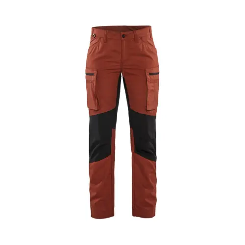 BLAKLADER 71531845 - Women's Service Stretch Pant - Burned Red/Black