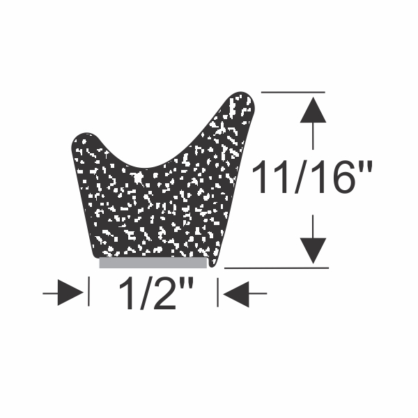 Steele Rubber Products 1/2” x 11/16” Compartment and Door Seal RV