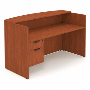 CLASD1052NCHECHE, 71"x30" Reception Station with Laminate Transaction Top - Cherry