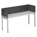 PLTPETP 15"H x 64"W PET PRIVACY PANEL - Charcoal