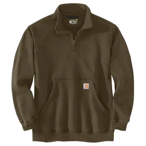 CARHARTT 105294 - Men's Loose Fit Midweight Quarter-Zip Mock-Neck Sweatshirt - Burnished Logs Heather