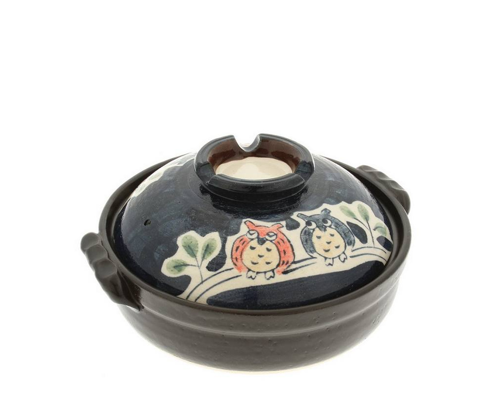 Donabe Casserole Owl Family 8-Go
