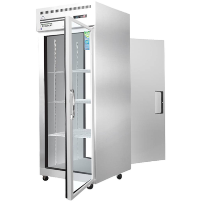 Everest ESPT-1G-1S Glass Pass-Thru Refrigerator 1 Section, 115v, NSF - 23 cu. ft.