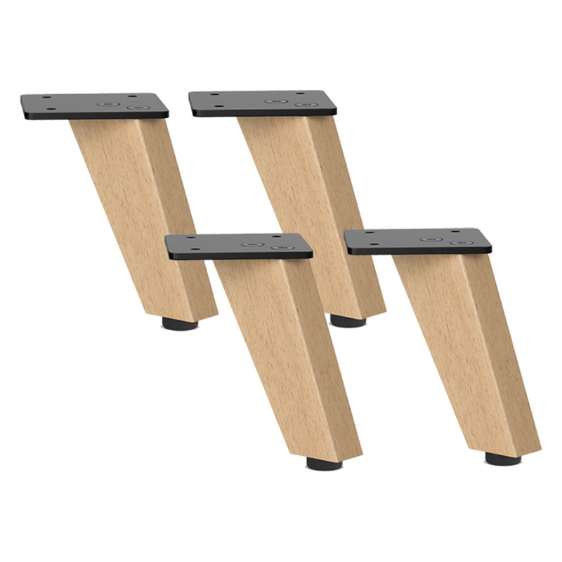 PLTAWRLEG SMALL ANGLED WOOD LEGS- Natural