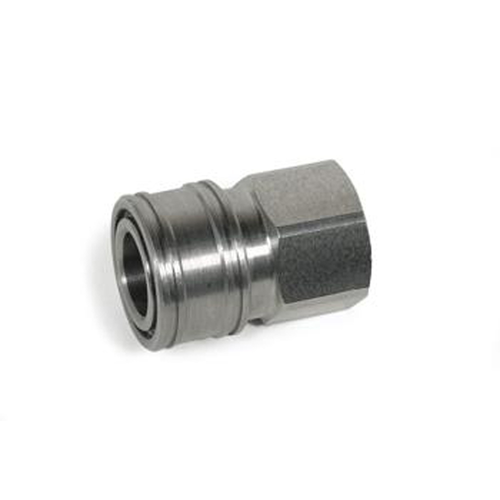 Coupler, 1/4"Plug, Female, Steel/Zinc