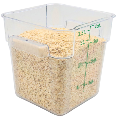 FSE 373-FC4C Food Container 4 Qt. Square Clear NSF