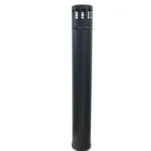 MATTE BLACK CHIMNEY WITH CAP - 1.1M (Use with Blaze)