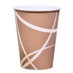 12 OZ PAPER HOT CUP, PRINTED SWIRL PATTERN, 1000/CS   *NEW PATTERN*