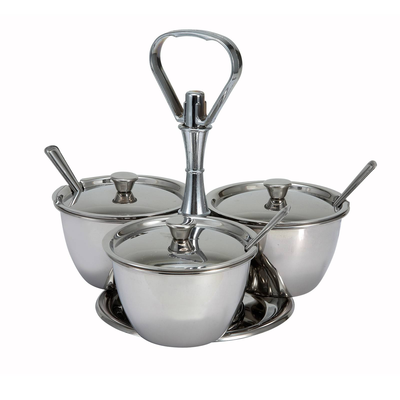 Winco RS-3 (3) 8 Oz. Compartments Relish Server