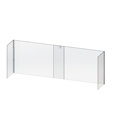 Cal-Mil 22150 48"W x 16"D x 31"H Sneeze Guard